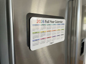 DL 350 GSM Art-board Fridge Calendar Printed 1S + Gloss Laminate 1S + Magnet