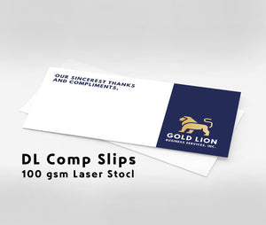 DL Comp Slips (100 gsm Laser Stock)