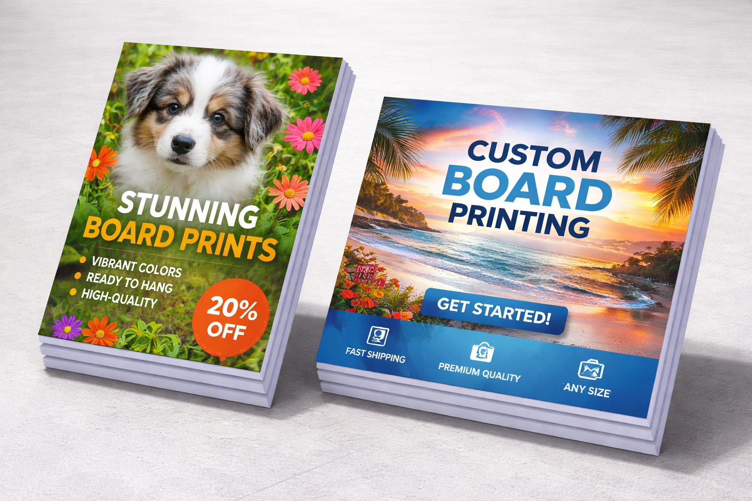 Corflute 5mm, PVC 3mm  or Foamboard 5mm  Digital Short Runs